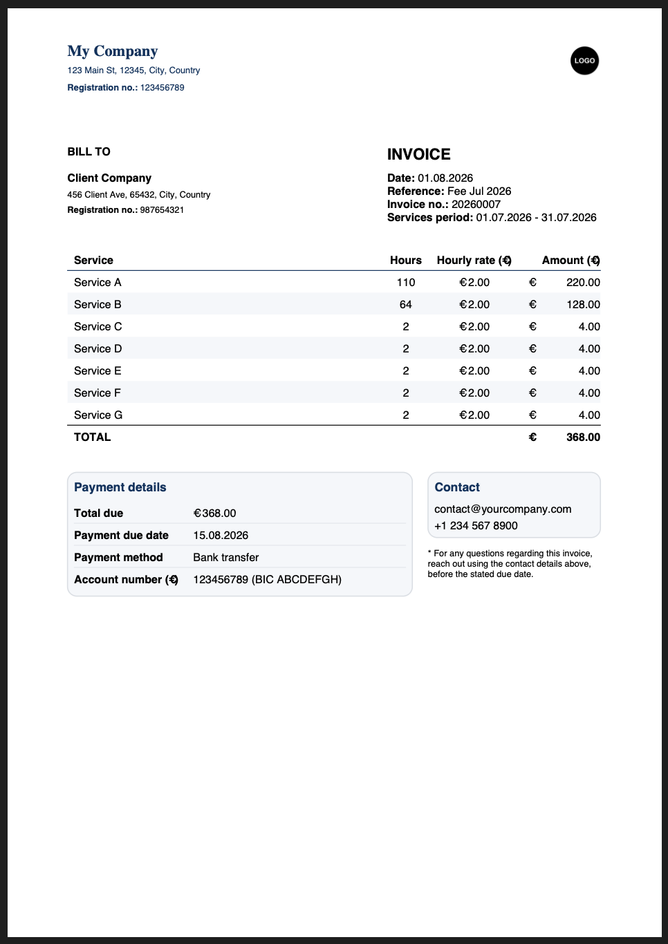 Invoicing Pipeline Lite PDF Invoice